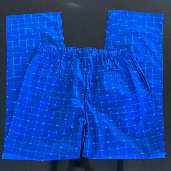 Lacoste Blue Logo Sleepwear Pants Size Medium - Picture 4 of 6